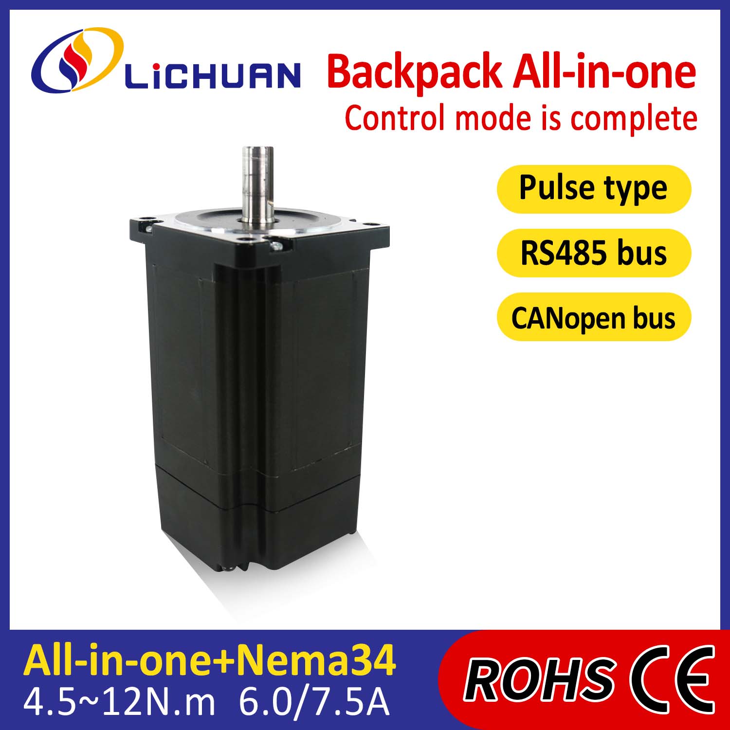 Тип рюкзака NEMA34 Open Loop-Closed Loop Inteprated Stepper Motor